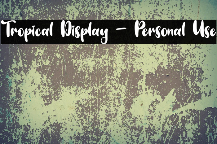 Tropical Display - Personal Use Example 2