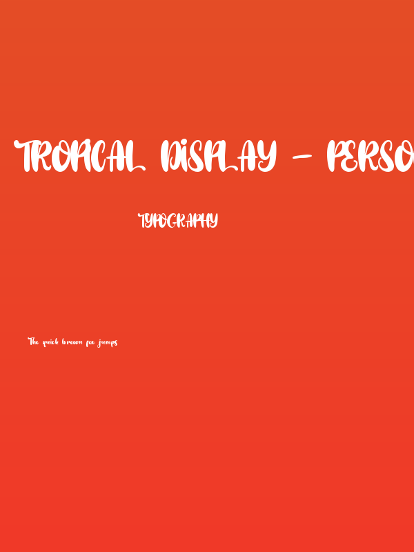 Tropical Display - Personal Use Poster