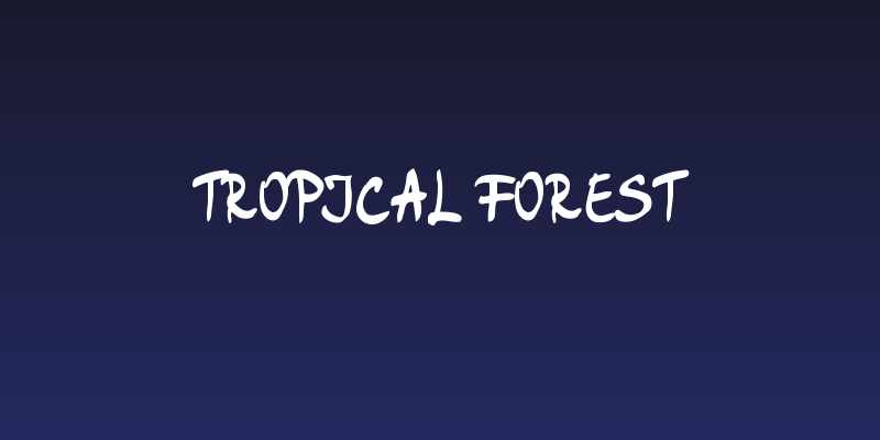 Tropical Forest Social Header