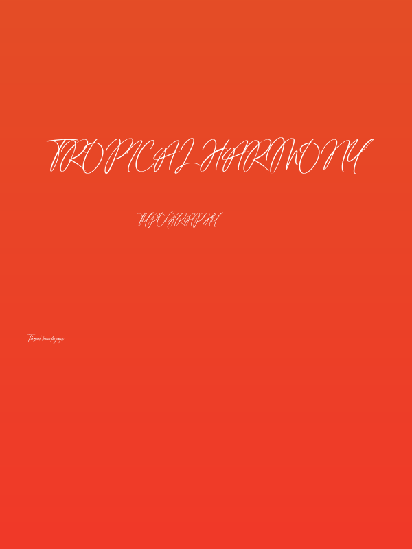 Tropical Harmony Poster