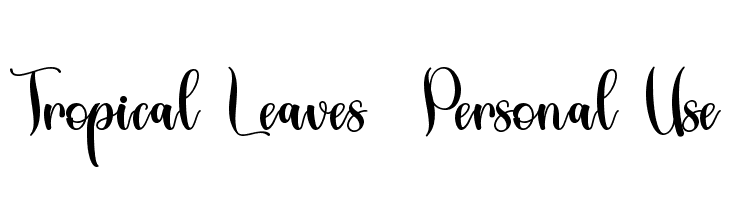 Tropical Leaves - Personal Use  Fuentes Gratis Descargar