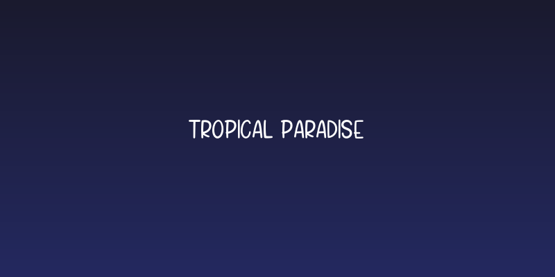 Tropical Paradise Social Header
