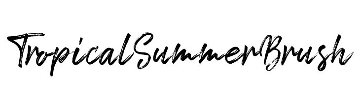 Tropical Summer Brush  Free Fonts Download