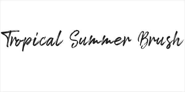 Tropical Summer Brush Logo