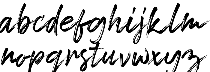 Tropical Summer Brush Font LOWERCASE