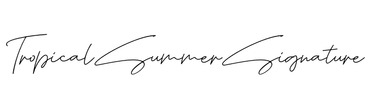 Tropical Summer Signature  Скачать бесплатные шрифты