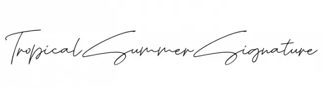Tropical Summer Signature  フリーフォントのダウンロード