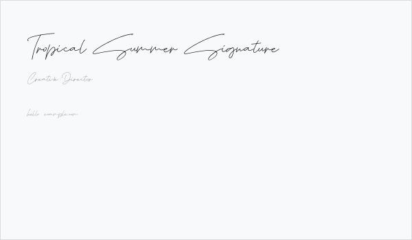 Tropical Summer Signature Business Card