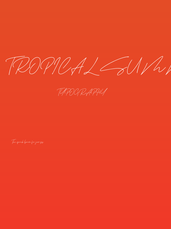 Tropical Summer Signature Poster