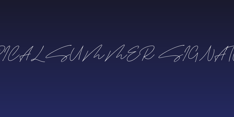 Tropical Summer Signature Social Header