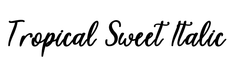 Tropical Sweet Italic  les polices de caractères gratuit tlcharger