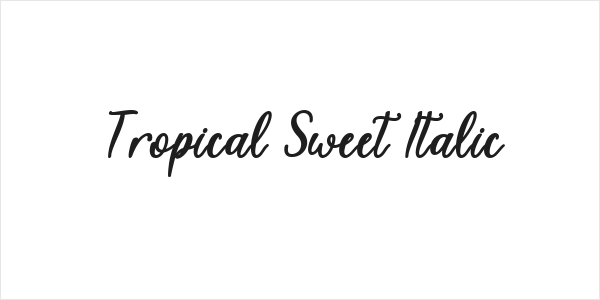 Tropical Sweet Italic Logo