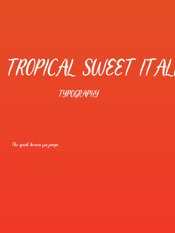 Tropical Sweet Italic Poster