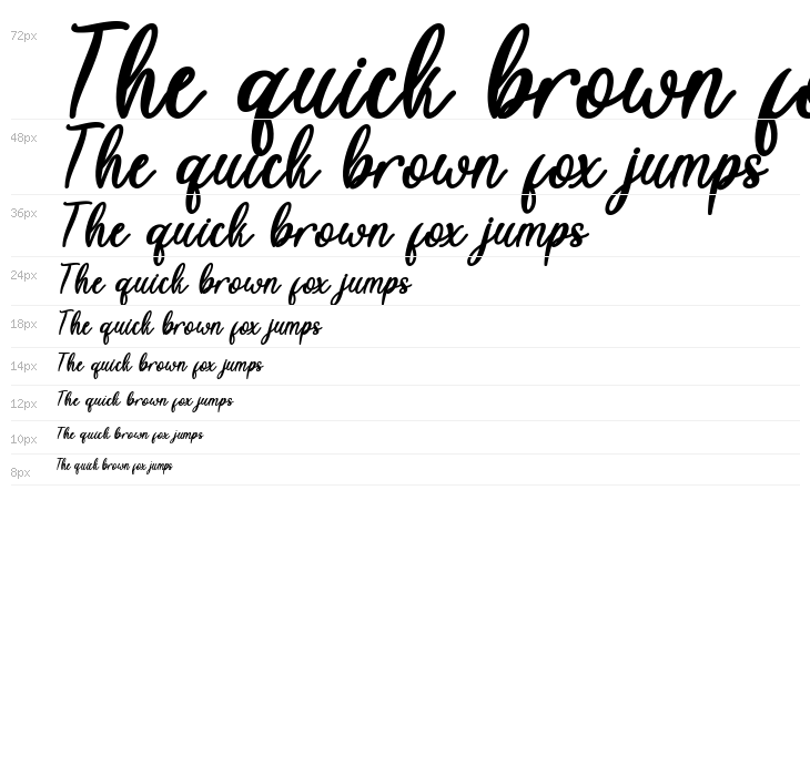 Tropical Sweet Italic Waterfall