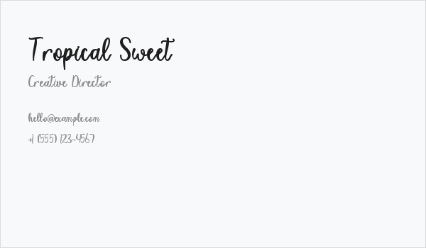Tropical Sweet Business Card