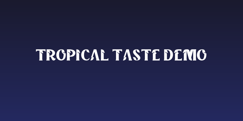 Tropical Taste Demo Social Header
