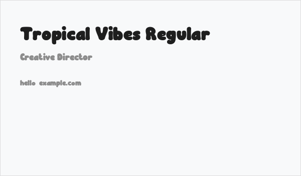 Tropical Vibes Regular Business Card