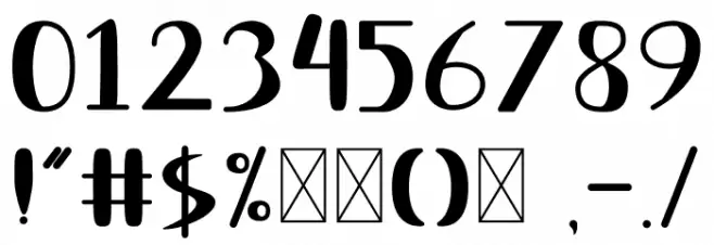 Tropical Font OTHER CHARS