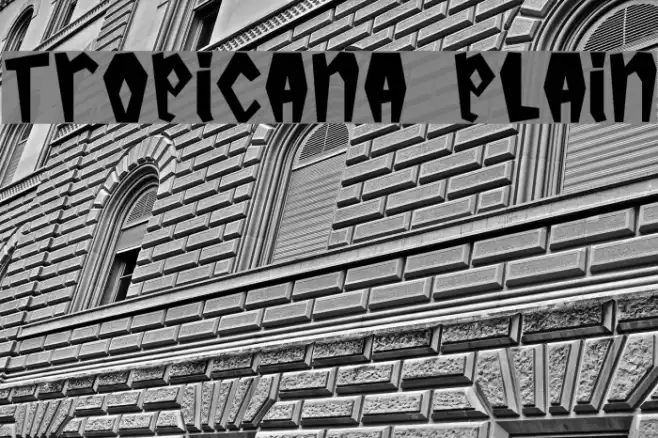 Tropicana Plain خط examples