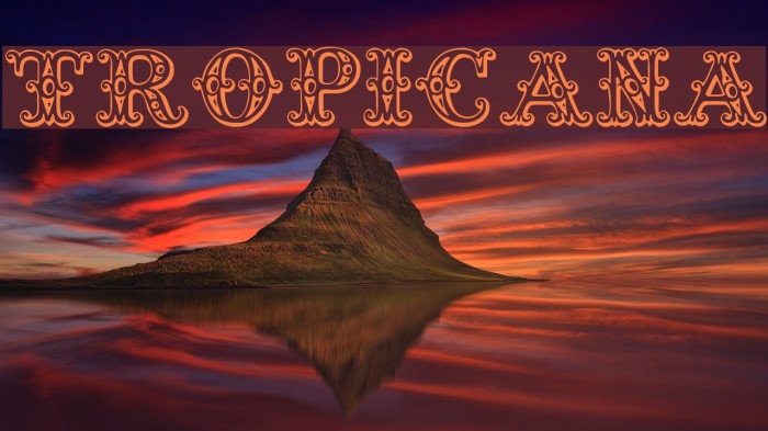 Tropicana Font examples