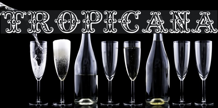 Tropicana Font examples