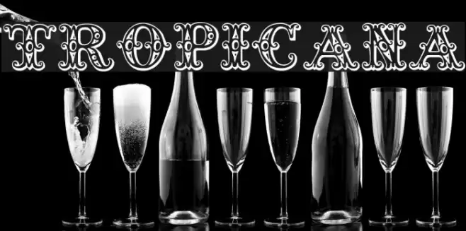Tropicana Шрифта examples