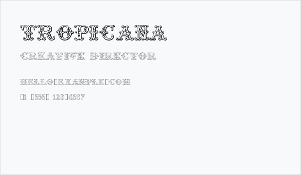 Tropicana Business Card