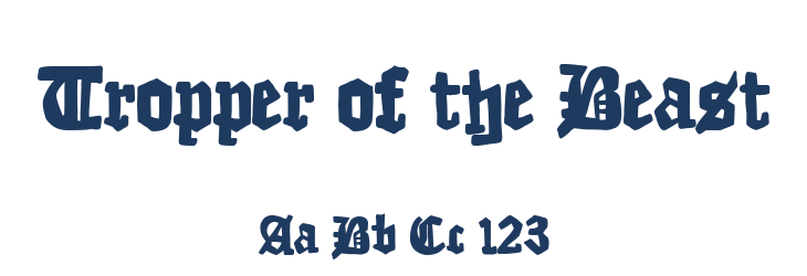 Tropper of the Beast Font Preview