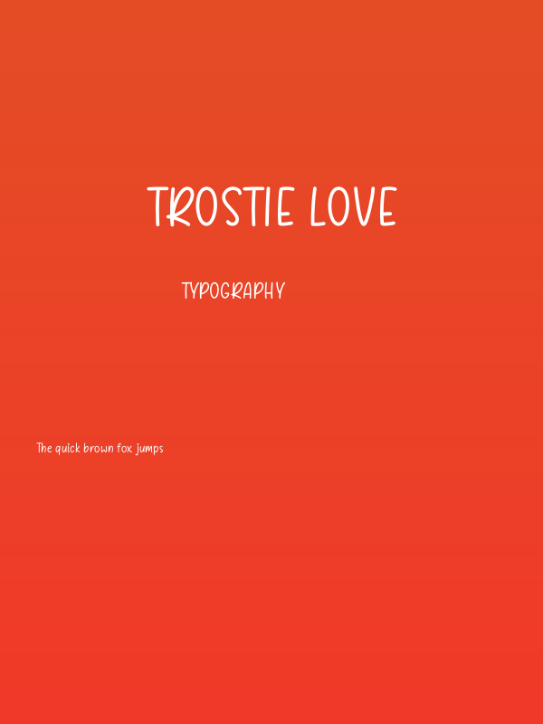 Trostie Love Poster
