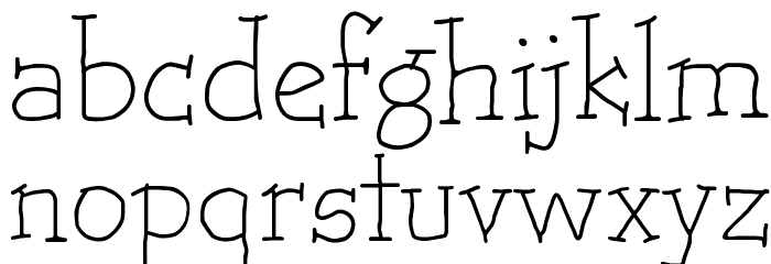 Trots Light - HMK Font LOWERCASE