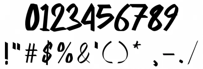 Trouble Fold - Personal Use Font OTHER CHARS