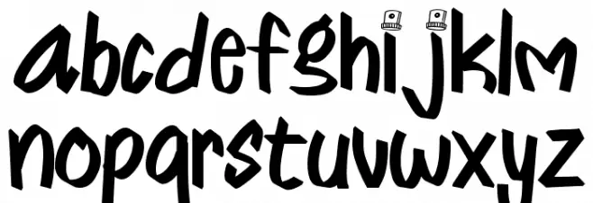 Trouble Fold - Personal Use Schriftart Kleinbuchstaben