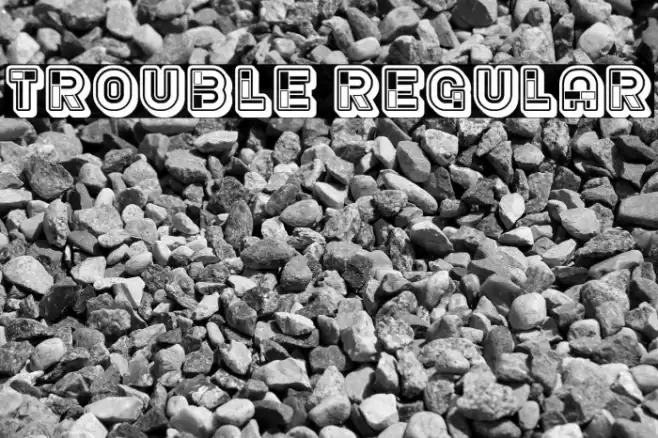 Trouble Regular Font examples