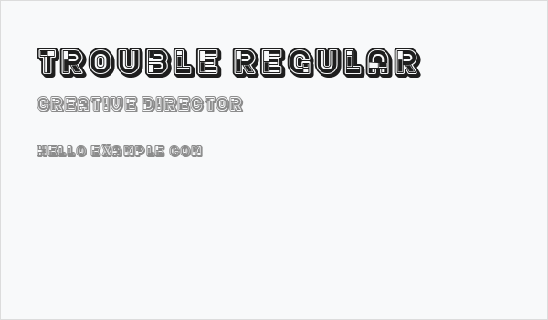 Trouble Regular Business Card