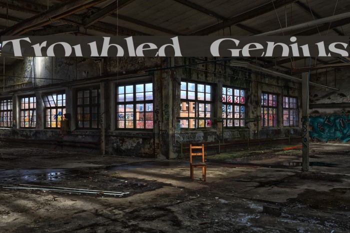 Troubled Genius Font examples