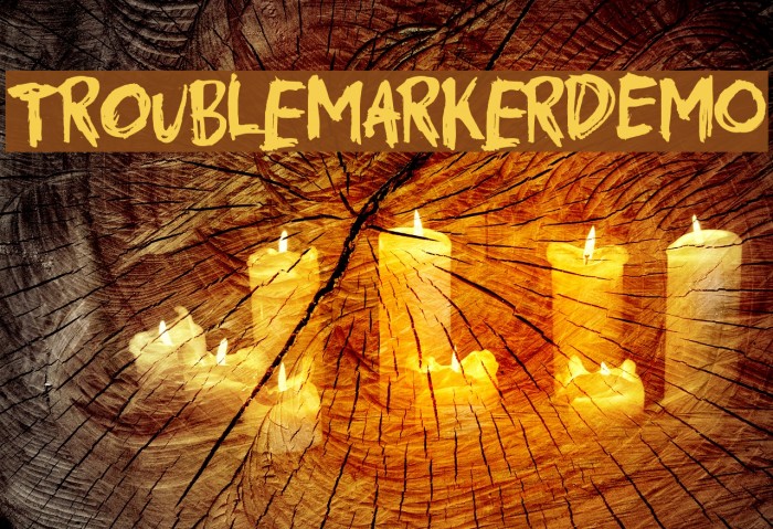 TroublemarkerDEMO Font examples