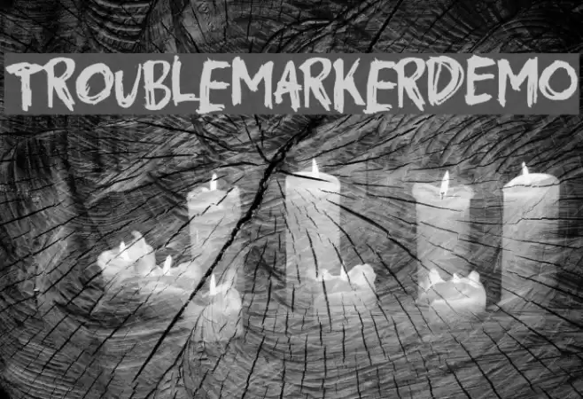 TroublemarkerDEMO Font examples