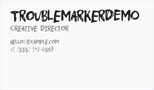 TroublemarkerDEMO Business Card