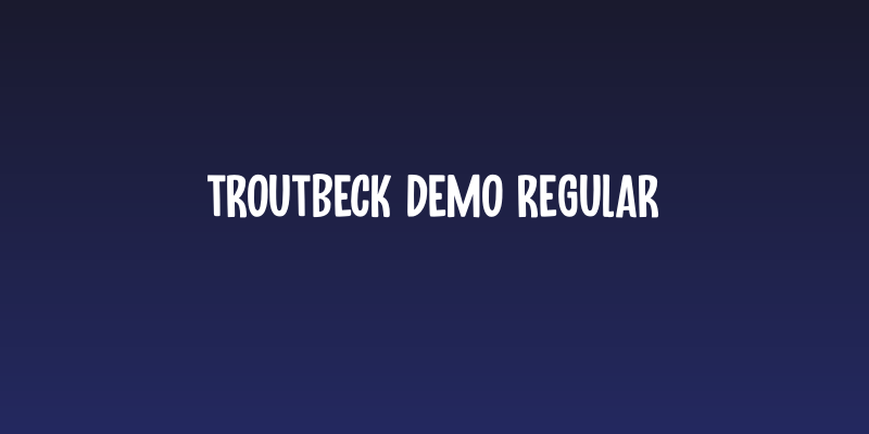 Troutbeck DEMO Regular Social Header