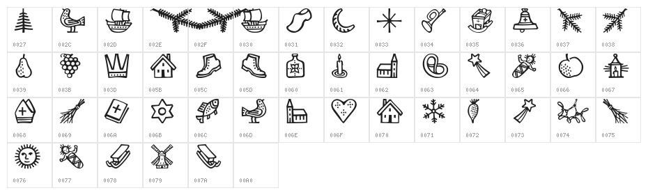 TroyerDecember Character Map