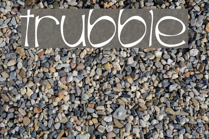 Trubble Font examples