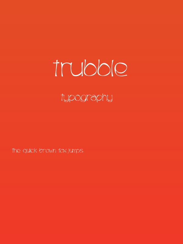 Trubble Poster