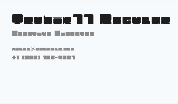 Trubik77 Regular Business Card