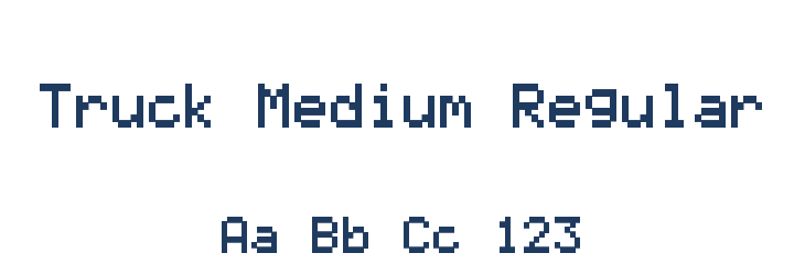 Truck Medium Regular Font Preview