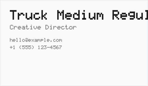 Truck Medium Regular Business Card
