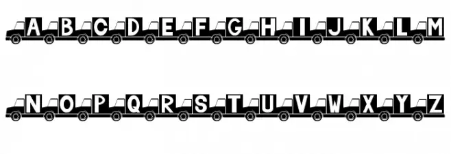 Truck 字体 大写