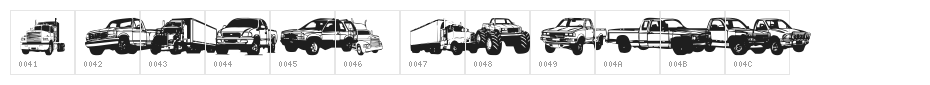 Trucks for Judy *S* Character Map