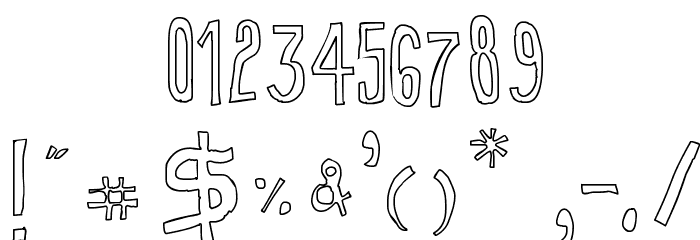 True 2D Outline Font OTHER CHARS