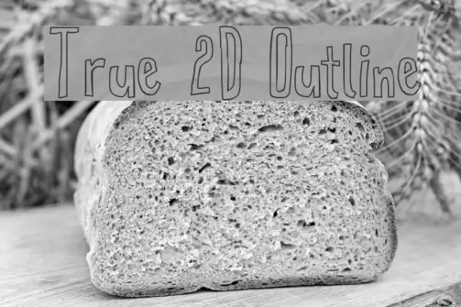 True 2D Outline Шрифта examples