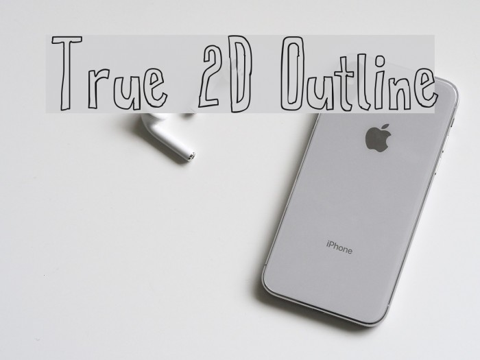 True 2D Outline Font examples
